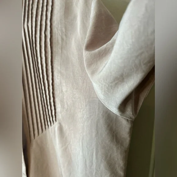 Vintage tuxedo pleated blouse - Picture 7 of 10